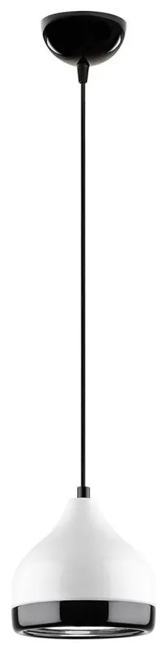 Csillár zsinóron YILDO 1xE27/40W/230V fehér/fekete