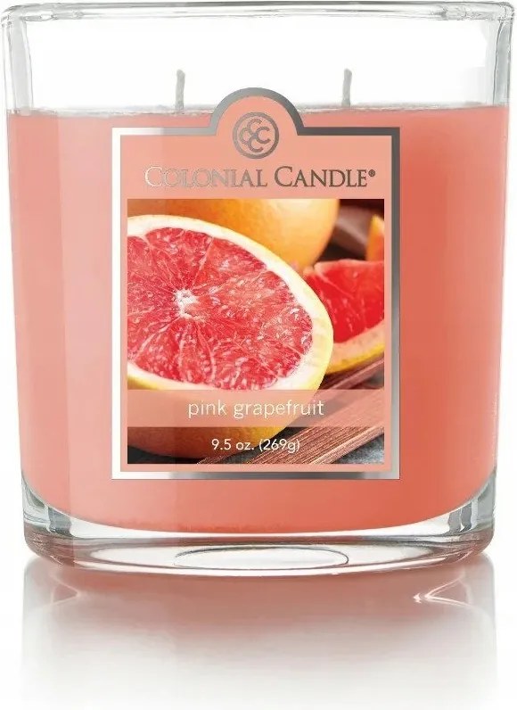 Közepes méretű ovális gyertya Pink Grapefruit Colonial Candle
