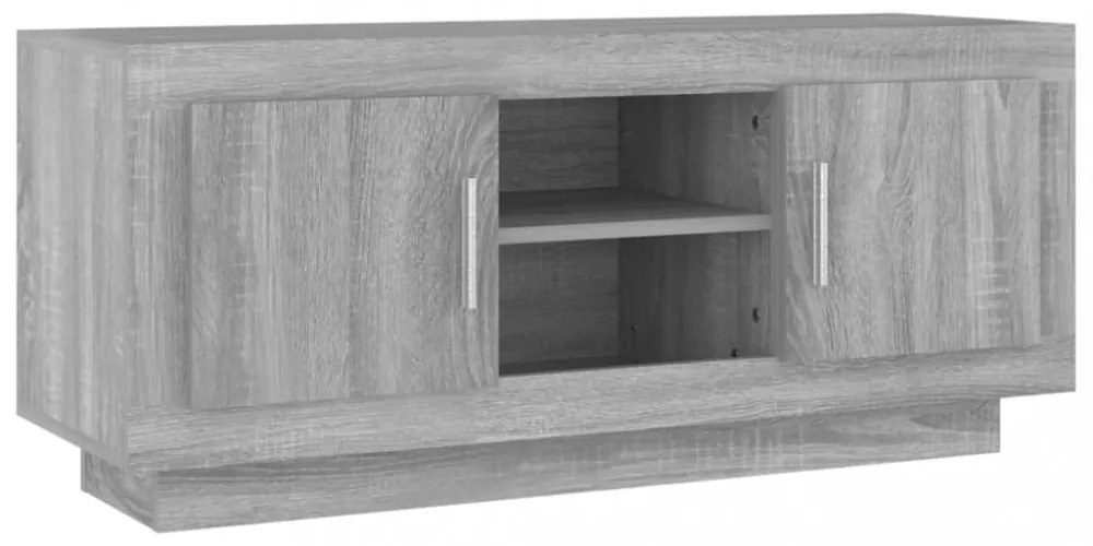 szürke sonoma színű szerelt fa TV-szekrény 102x35x45 cm