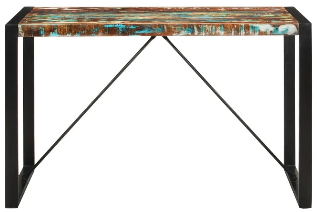 Tömör újrahasznosított fa étkezőasztal 120 x 55 x 76 cm