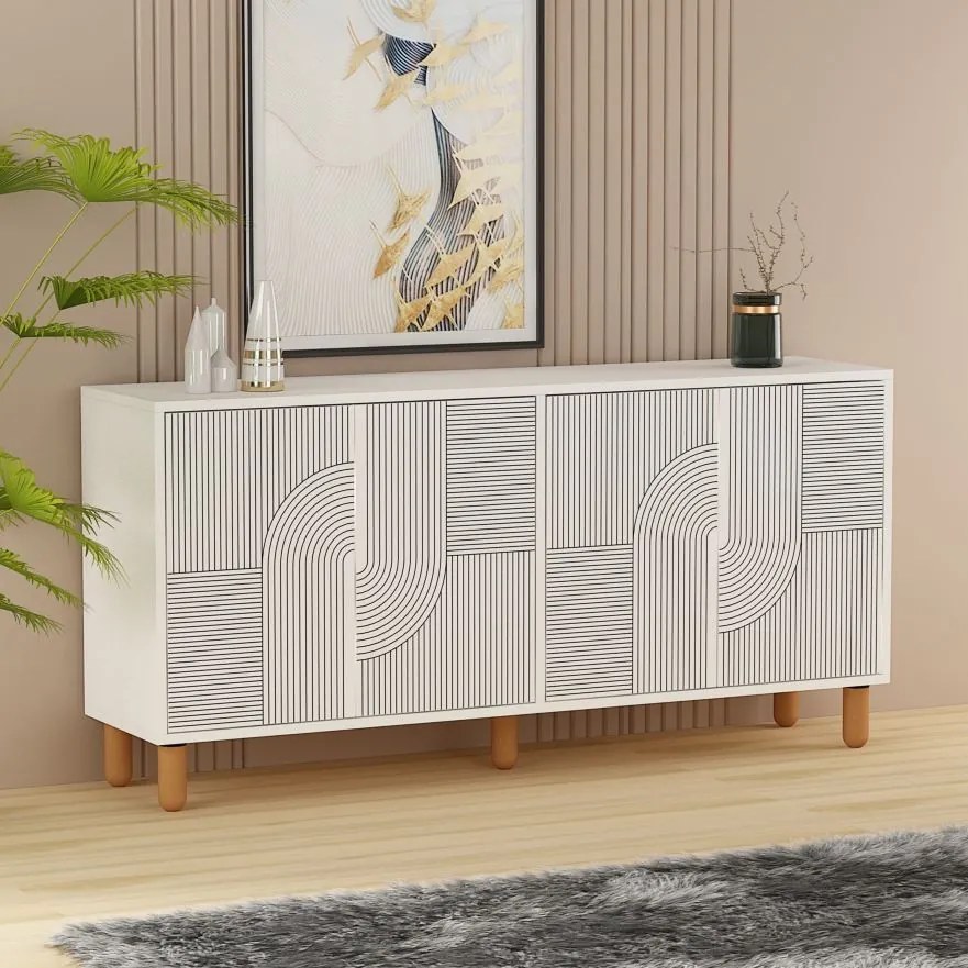 Desso komód, fehér, 150 cm