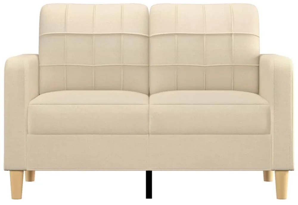 kétszemélyes krémszínű szövetkanapé 120 cm