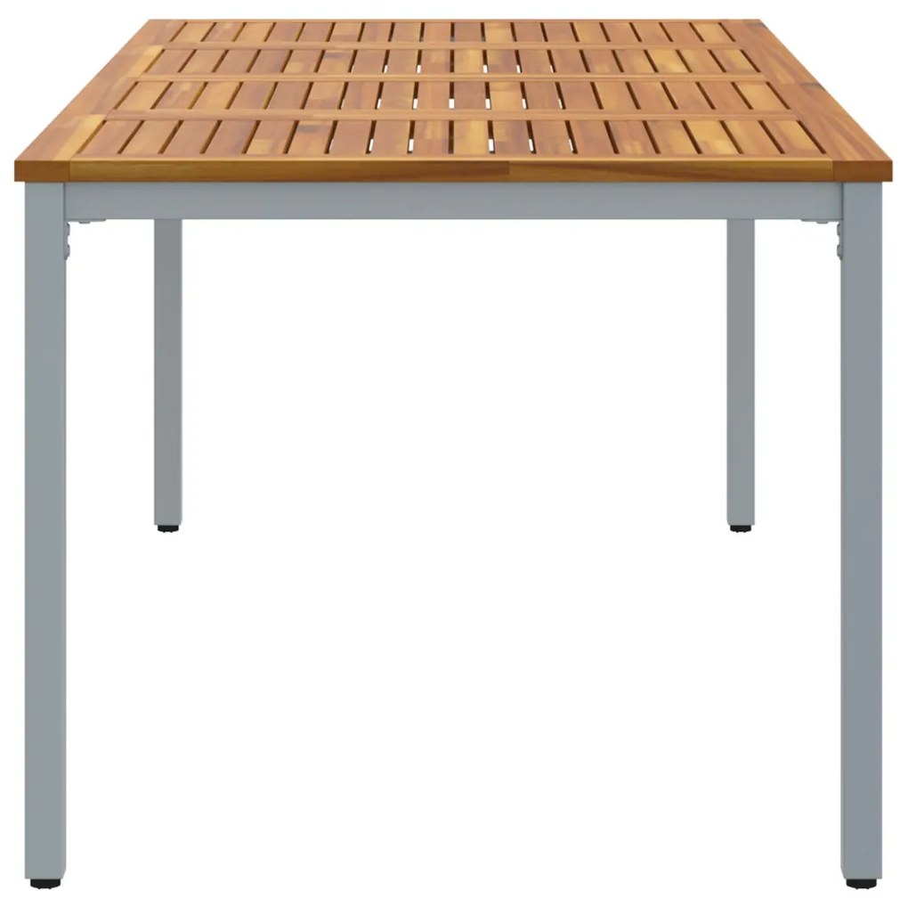 Kertasztal 200x90x75 cm Tömör Akácfa és Fém