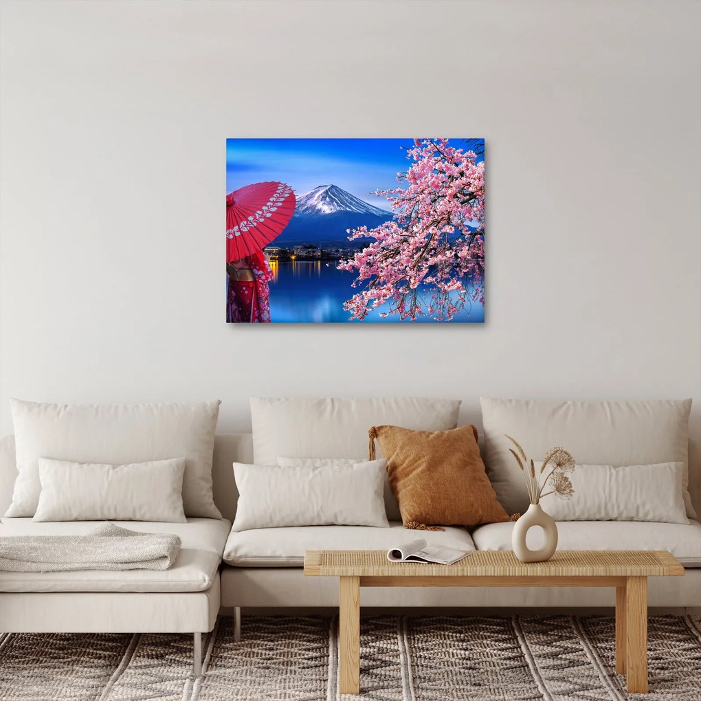Kép - Kilátás a csúcsra, Japán (70x50 cm)