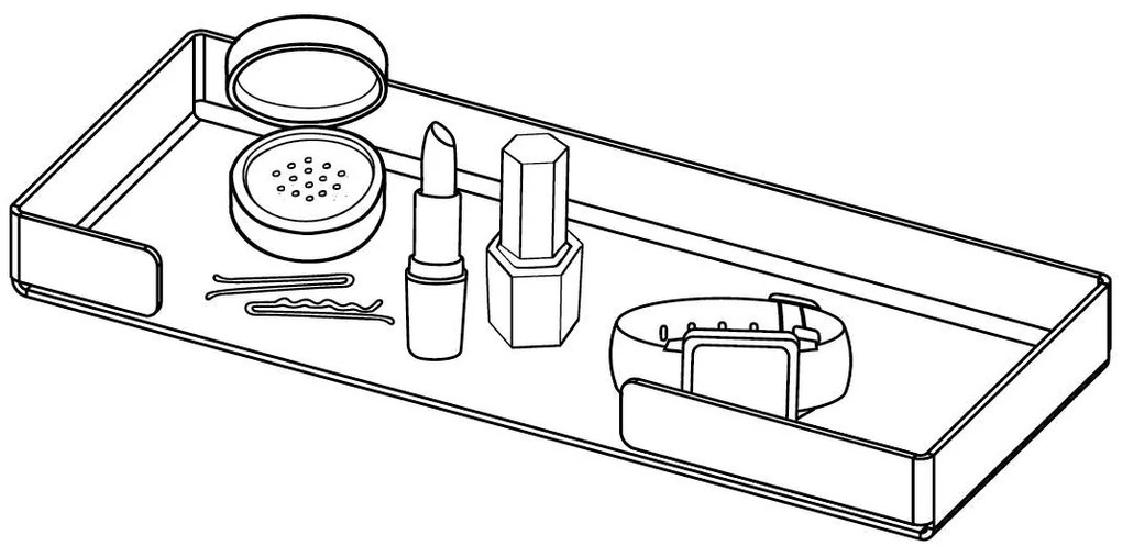 Deante Mokko kiegészítők, fürdőszobai tálca, fekete matt, ADM_N512