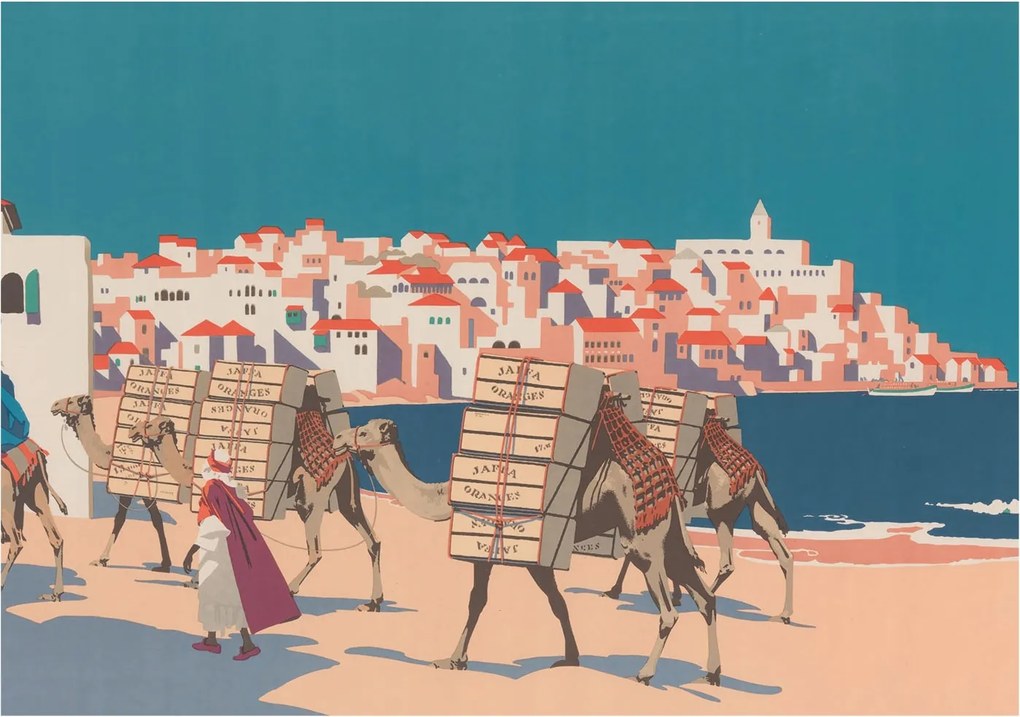 Fotótapéta Flizelin tapéta a szobába Teve karaván 208x146 Ragasztó