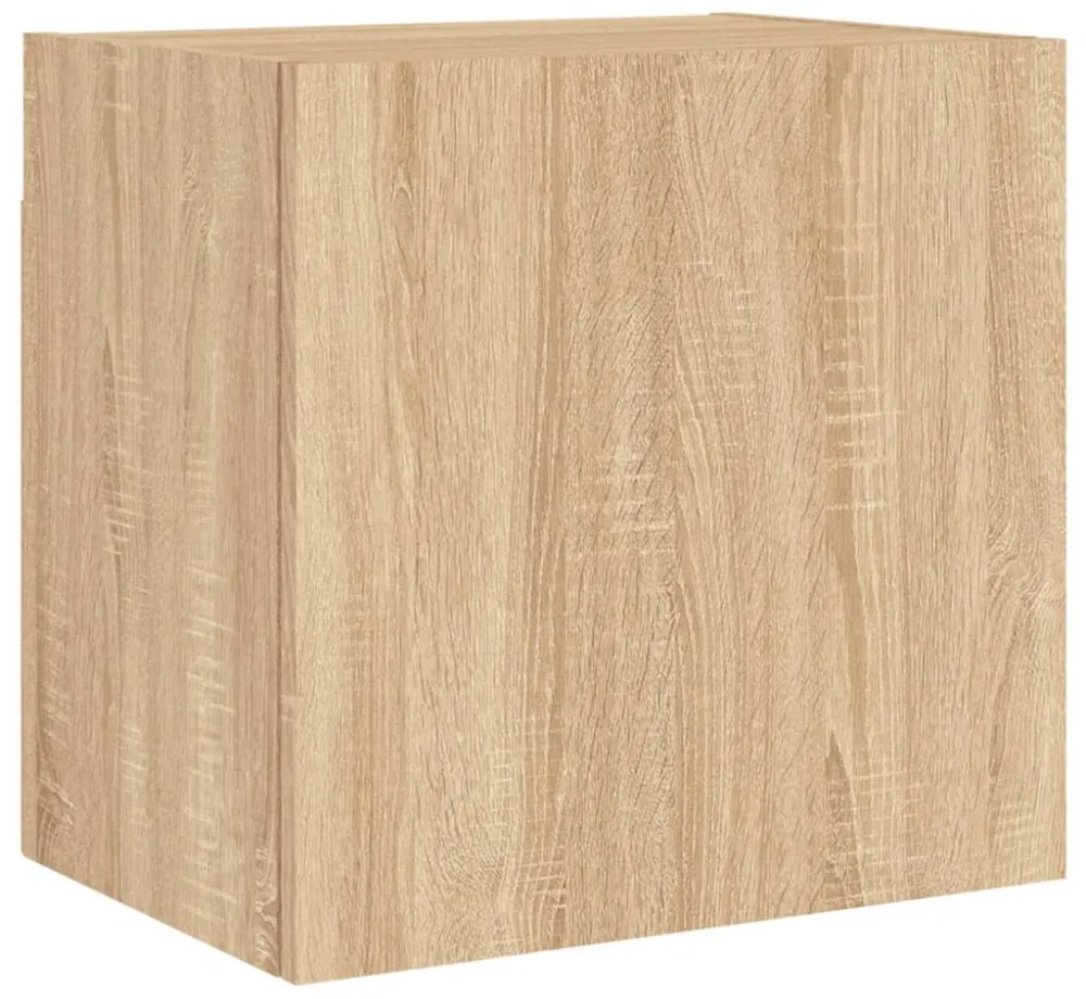 2 db sonoma tölgy szerelt fa fali TV-szekrény 40,5 x 30 x 40 cm