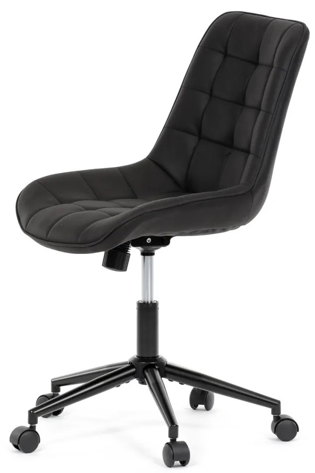 Scaun pivotant de birou cu tapițerie din material negru. KA-V3120