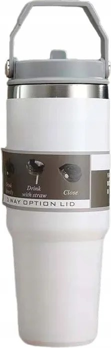 Thermo Bögre Tea Kávé Tartóval Autóba Fehér