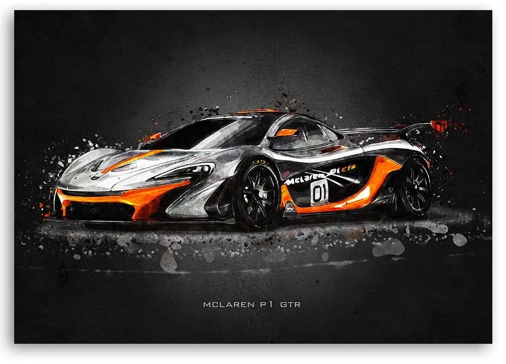 Gario Vászonkép Mclaren P1 GTR - Gab Fernando Méret: 100 x 70 cm