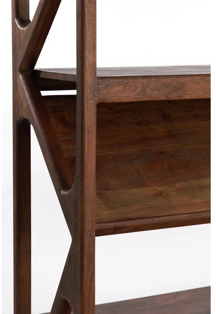 Barna akácfa könyvespolc 120x160 cm Yuki – Light &amp; Living