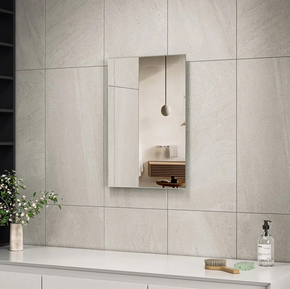 Erga Rectangle, téglalap alakú tükör 40x60 cm, ERG-V01-RECTAGLE-4060-CL