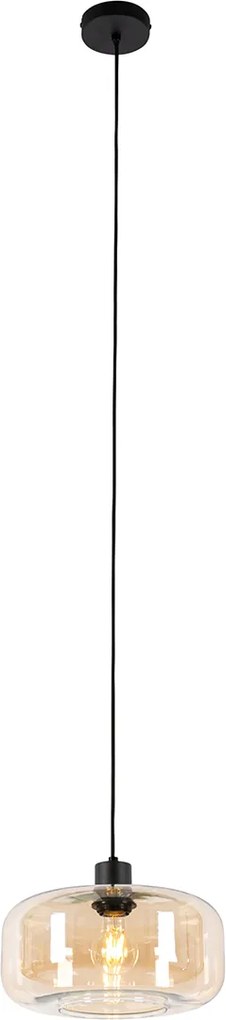 Okos függőlámpa fekete borostyánszínű üveggel, WiFi A60-nal - Bizle