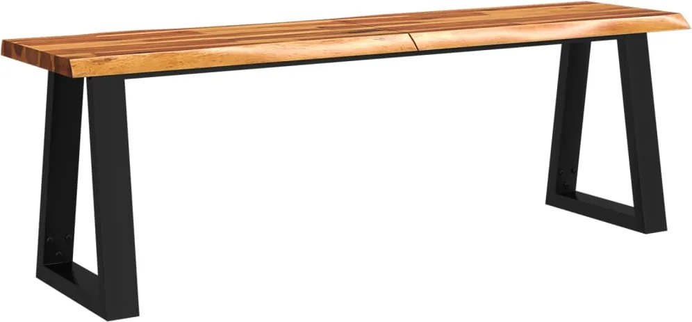 vidaXL tömör akácfa pad természetes éllel 140 cm