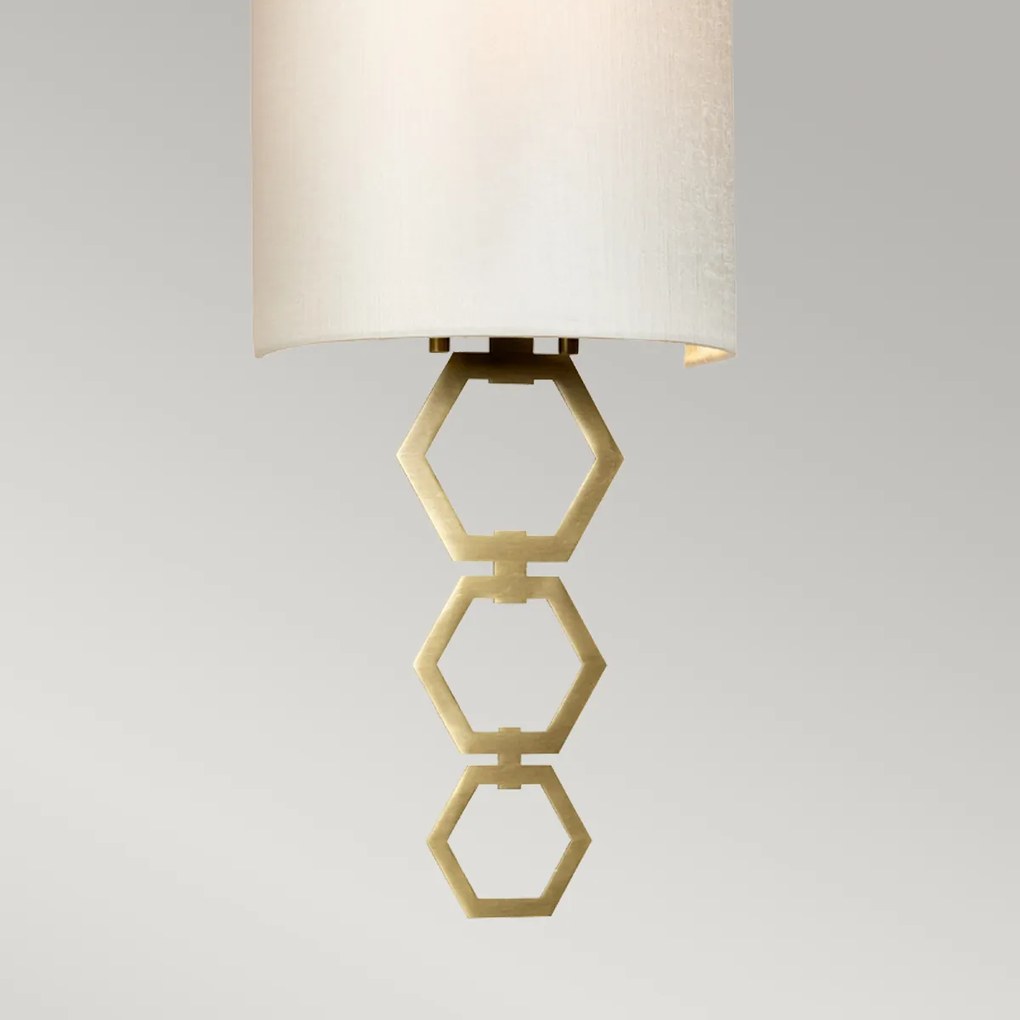 Elstead glamour modern fali lámpa clark bézs sárgaréz elsclark-small-ab