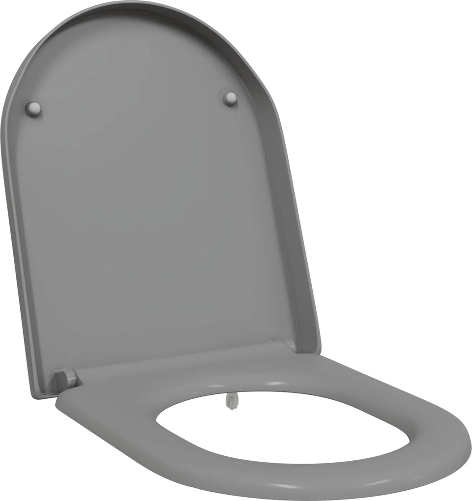vidaXL WC ülőke Szürke 49 x 36 x 4 cm Duroplast