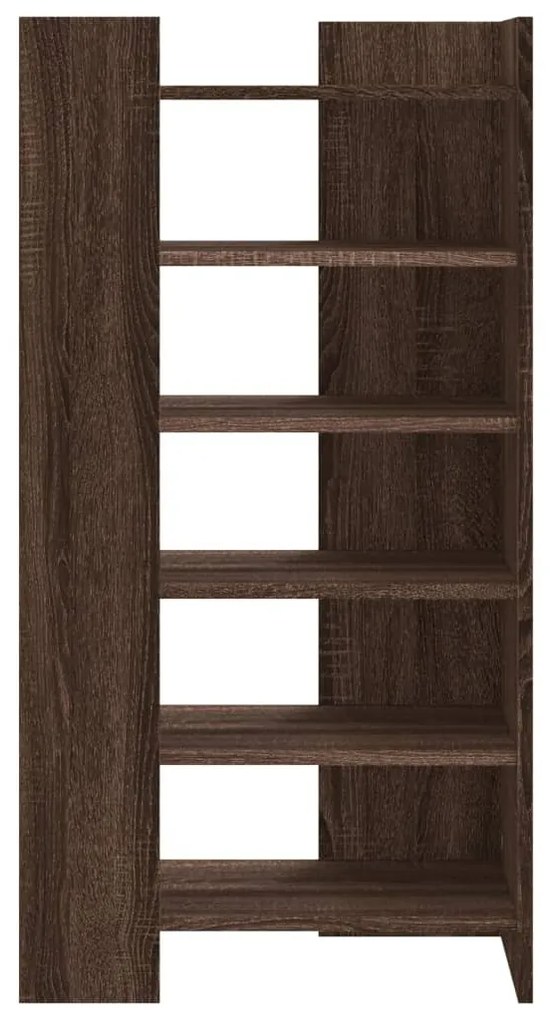 barna tölgy színű szerelt fa cipőszekrény 52 x 37,5 x 100 cm