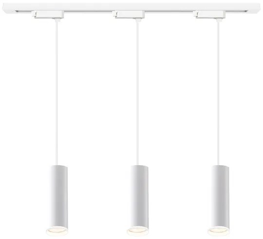 Elegáns kábeles függeszték a PIPE sínrendszerhez 3xGU10/10W/230V fehér