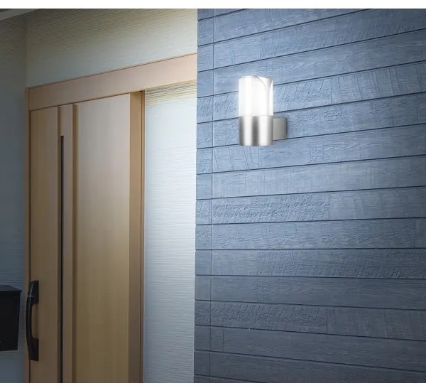 Briloner 320304TF - Kültéri fali lámpa 1xE27/12W/230V IP44 ezüstszínű