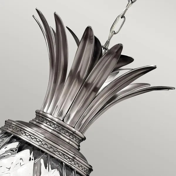 Hinkley HK-PLANT4-P-PL - Csillár láncon PLANTATION 4xE14/40W/230V ezüst