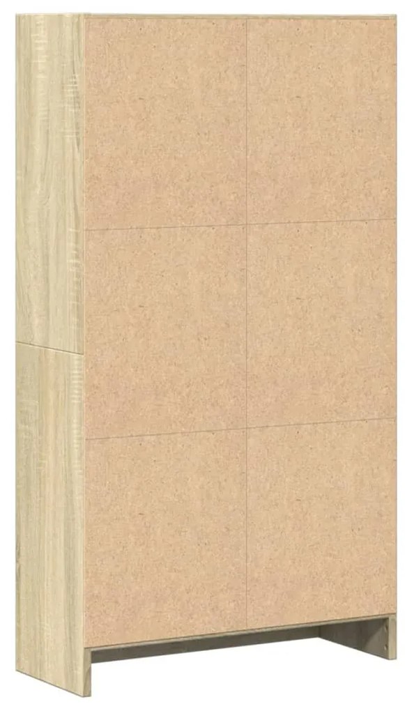 sonoma tölgy színű szerelt fa könyvespolc 60 x 24 x 109 cm
