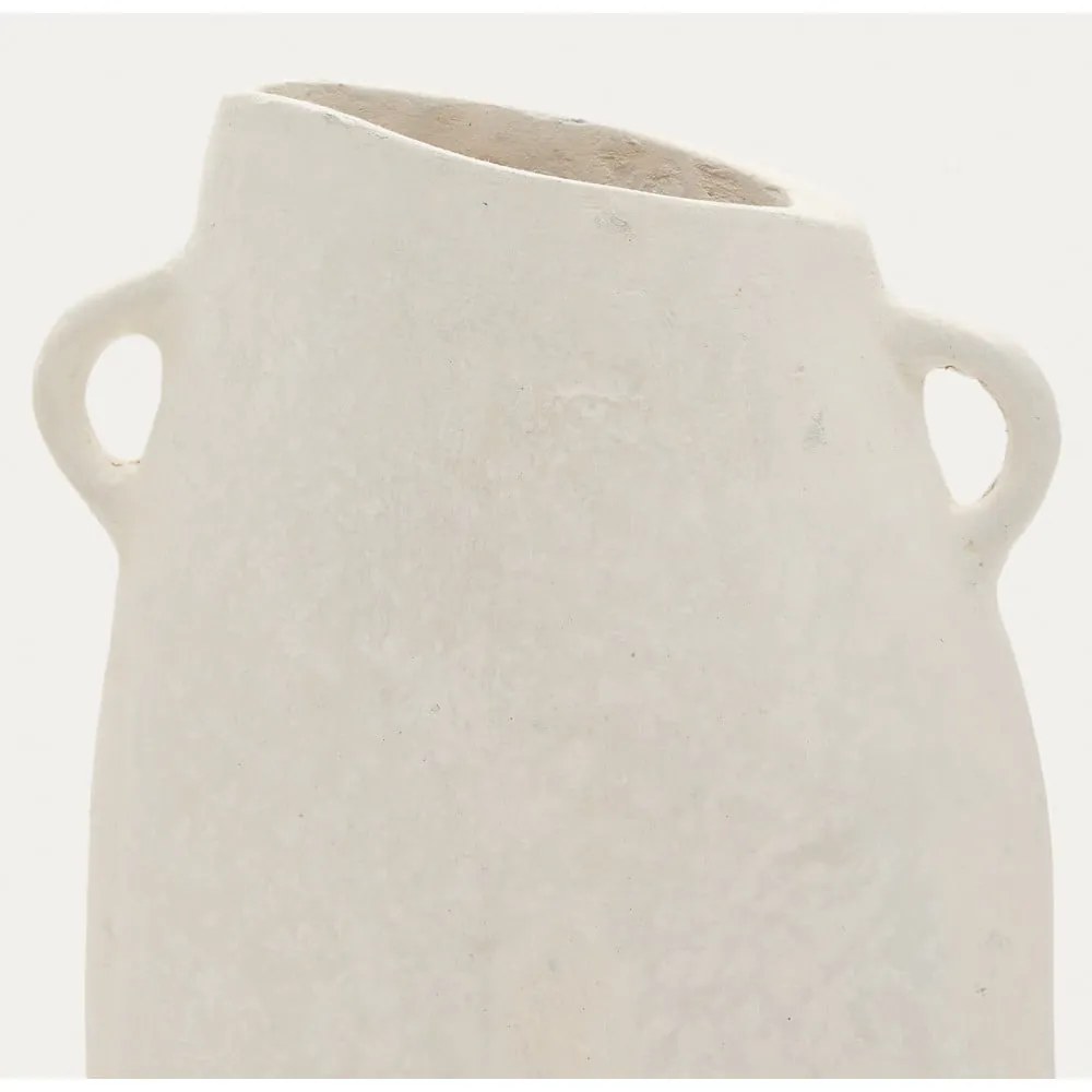 Krémszínű kézzel készített váza (magasság 27 cm) Neti – Kave Home