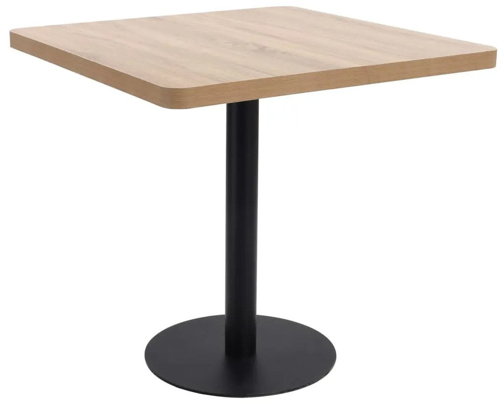 Világosbarna MDF bisztróasztal 80 x 80 cm