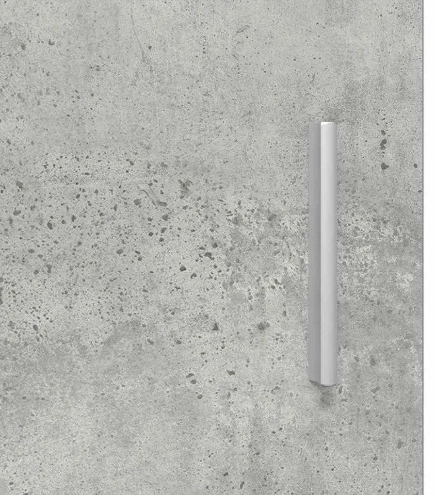 Fali szekrény polcokkal Beton szürke 55 x 29 x 100 cm Faanyag