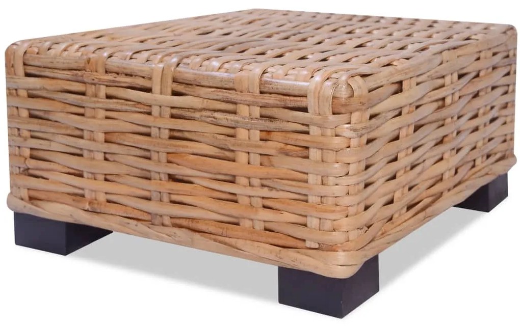 Természetes rattan dohányzóasztal 45 x 45 x 30 cm