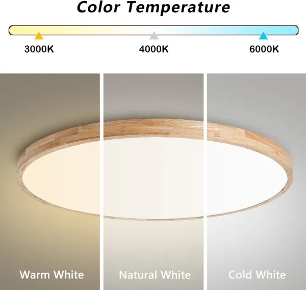 BRILAGI -LED dimmelhető lámpatest WOODLINE LED/128W/230V 3000-6000K tölgy átm. 100 cm+távirányító