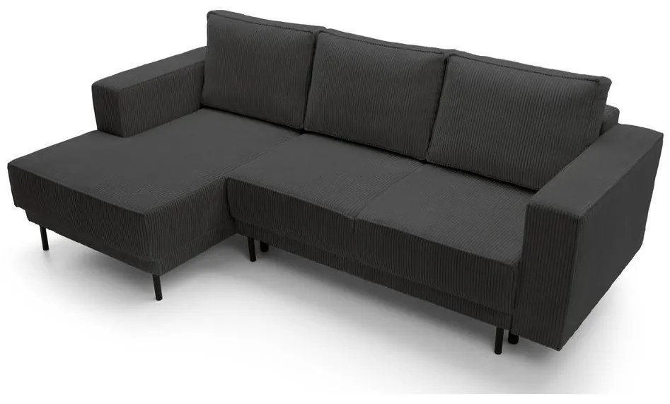 Sarokkanapé Rodriguez mini (B) (sötétszürke + fekete). 1099135