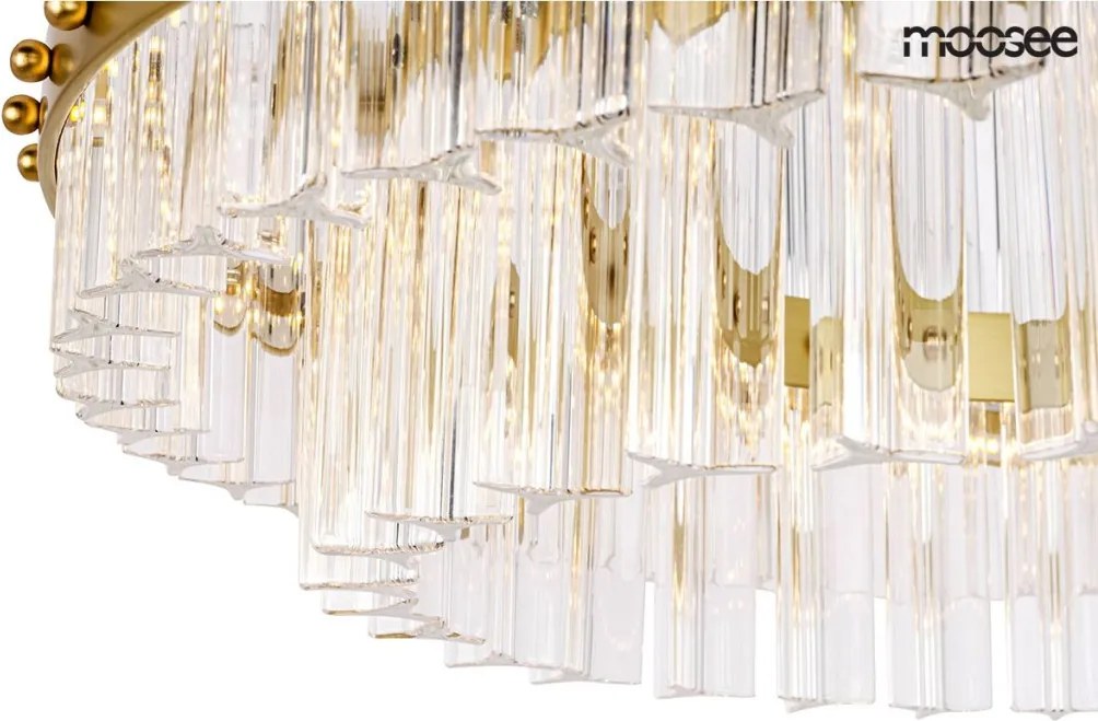 KING HOME MSE010100166 SATURNUS Kristály Függesztett Lámpa Arany LED IP20