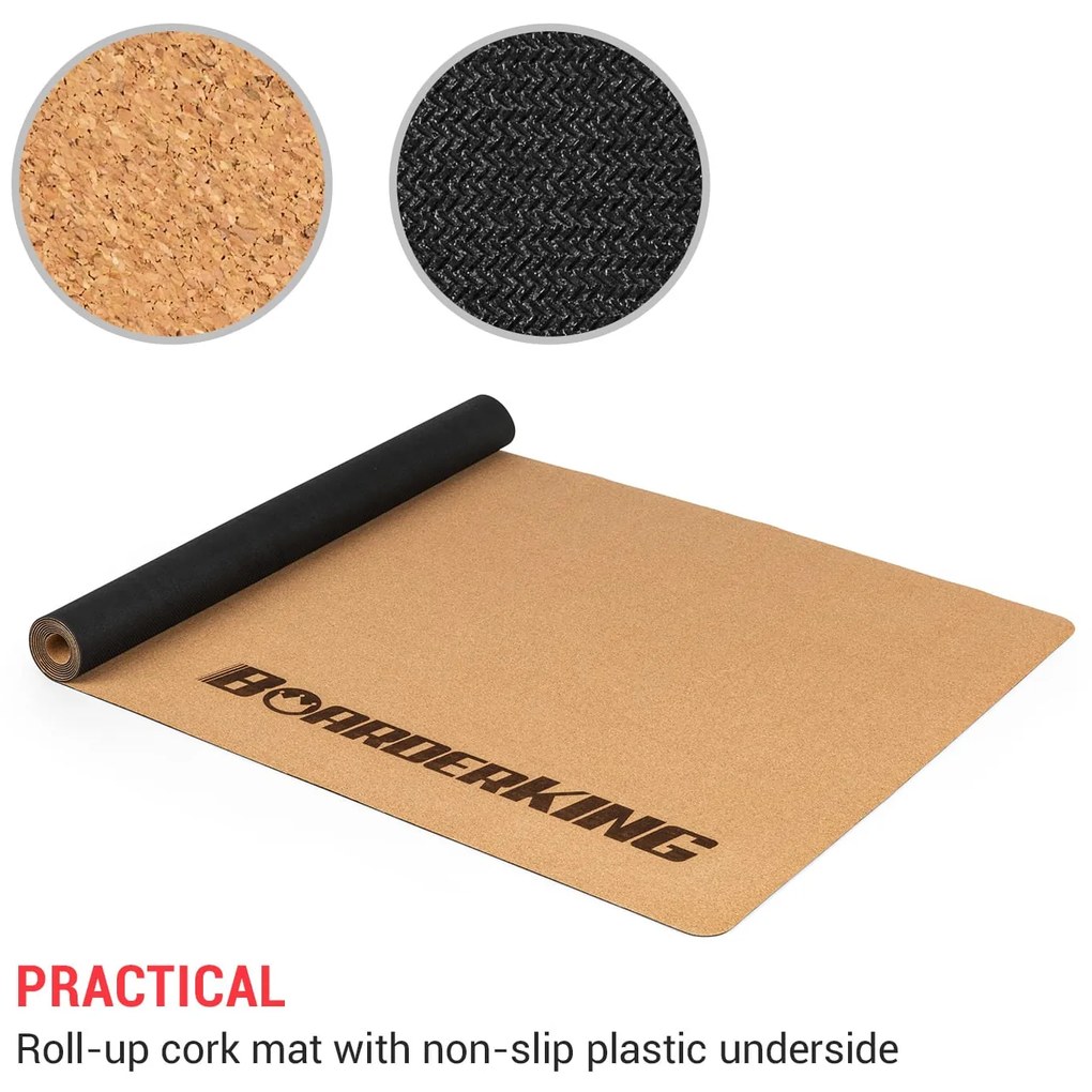 Indoorboard Wave, egyensúlyozó deszka, alátét, henger, fa / parafa