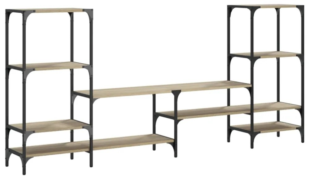 sonoma tölgyszínű szerelt fa TV-szekrény 206,5x28,5x95 cm
