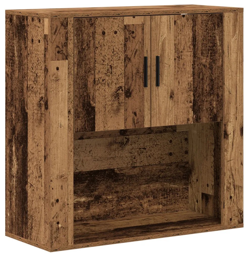 Fali Szekrény Régi Fa 80x33x80 cm Műszakilag Kidolgozott Fa