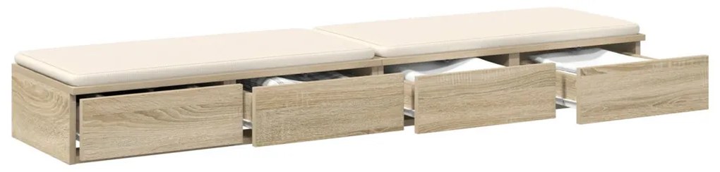 Ágyfiókok fiókkal sonoma tölgy 160 x 36.5 x 16.5 cm Faanyag