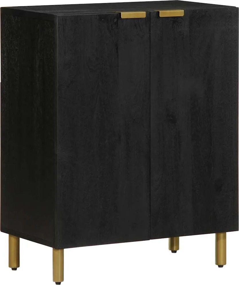 vidaXL fekete szerelt fa komód 60 x 33 x 75 cm