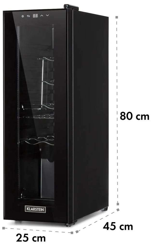 Shiraz 12 Slim, borhűtő, 32 liter, 12 palack, 85 W, 5 – 18 °C, érintőképernyős vezérlőpanel