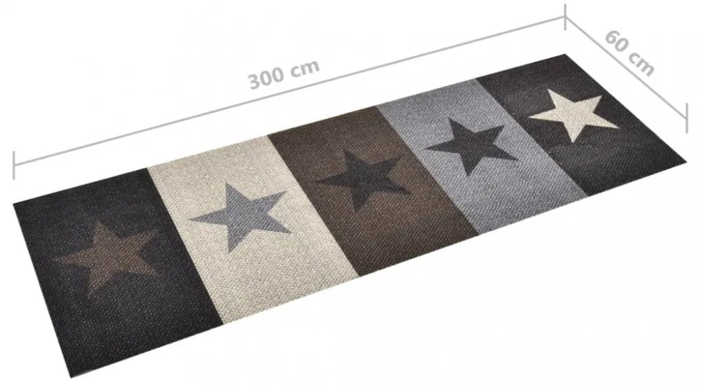 Stars&quot; mintájú mosható konyhaszőnyeg 60 x 300 cm&quot;