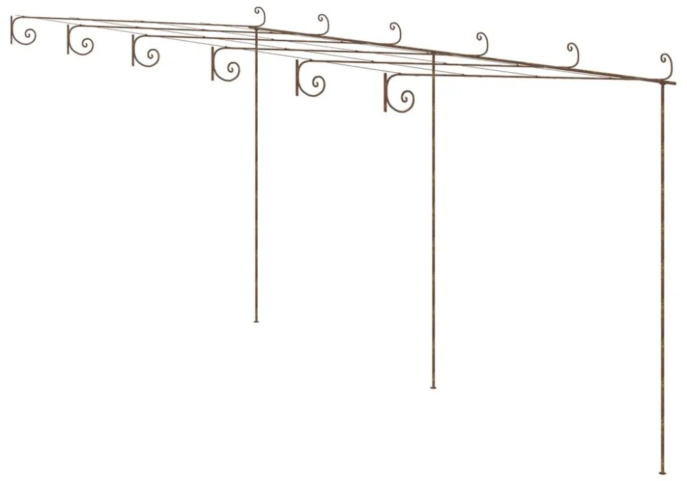 antik barna vas kerti pergola 6 x 3 x 2,5 m