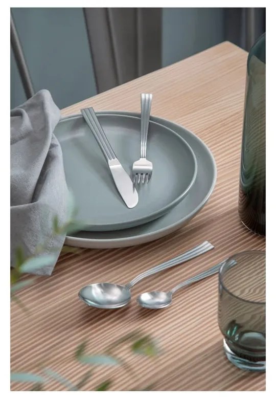 Ezüstszínű rozsdamentes acél evőeszköz készlet 16 db-os Thebe – Gense