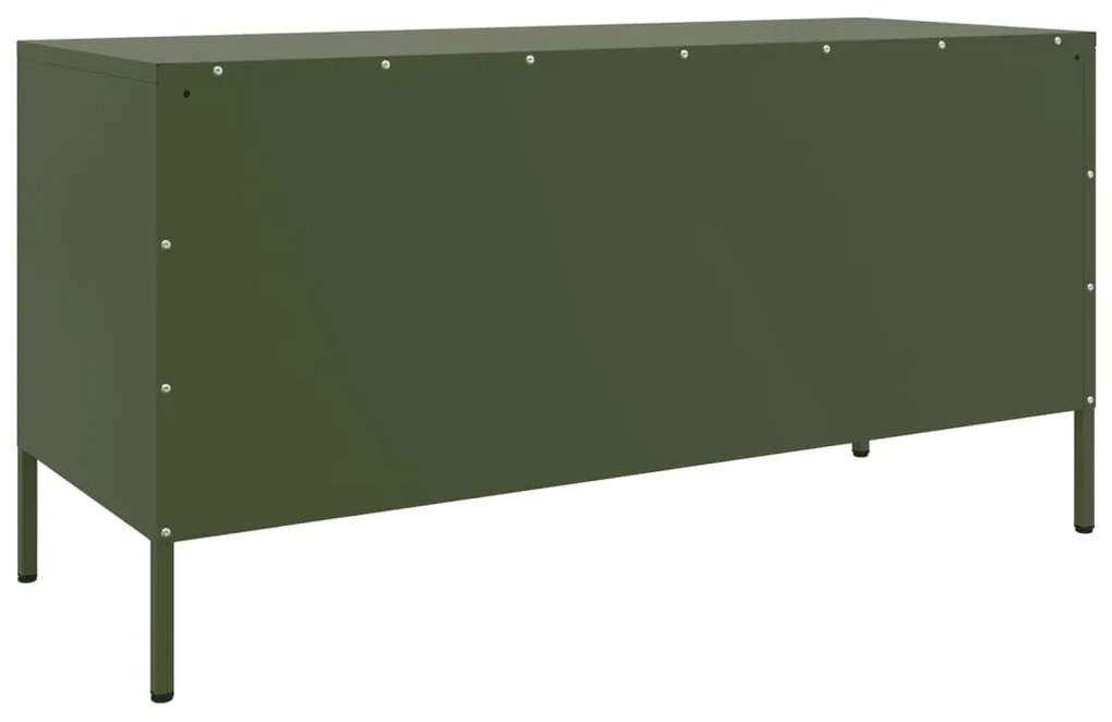 olívazöld acél TV-szekrény 100,5 x 39 x 50,5 cm