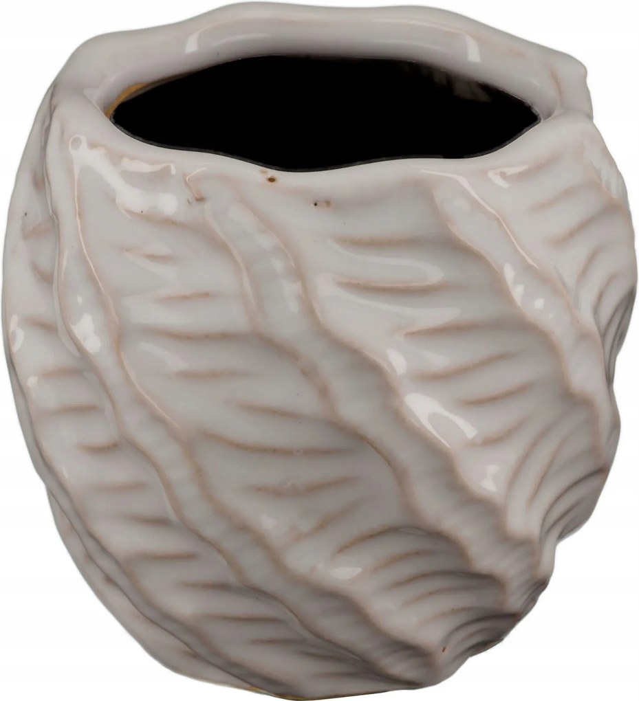 Kerámia takaróponyva, fehér díszes 7.5cm