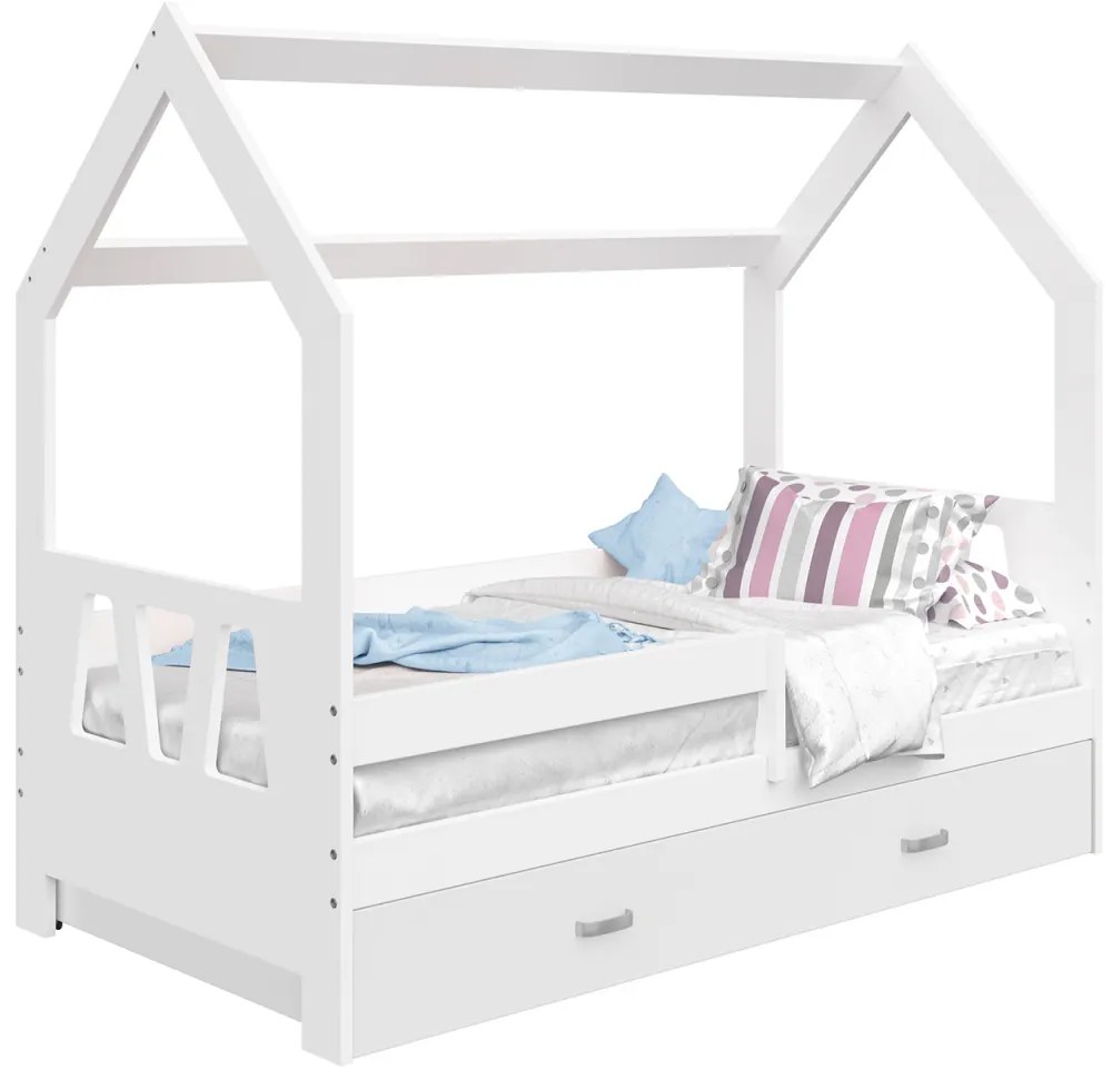 AMI nábytek HÁZIKÓ D3A gyerek ágy 160x80cm tömör fehér