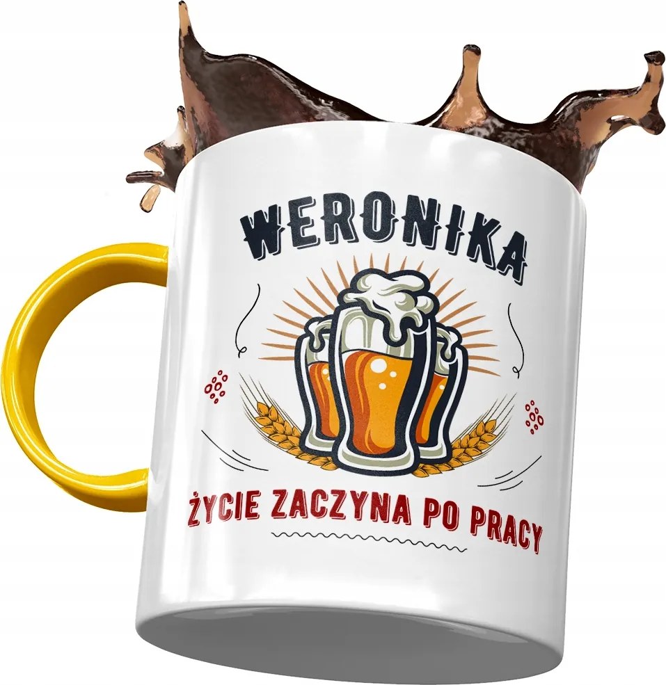 Sárga Bögre Veronika Nővérek Feleségek Ajándék Nyomtatott Fotóval