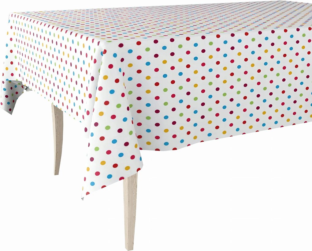 Cerata Vastag Abrosz Fehér Cerata Színes Apró Pöttyökkel 140x300