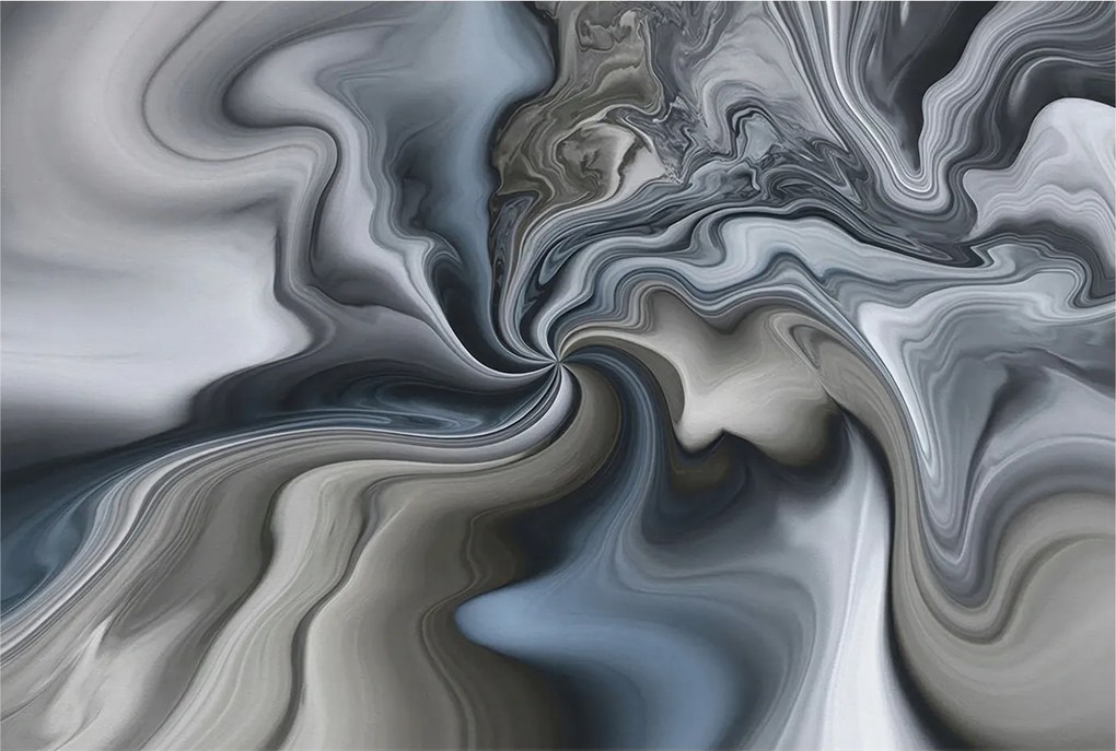 Divatos Flizelin tapéta 3D fali ragasztóval Forgó felhők 104x70 Ragasztó