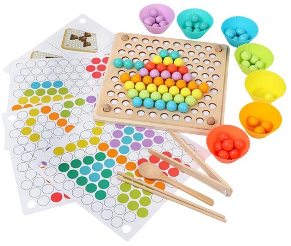Golyó mozaik kirakó Montessori fajáték
