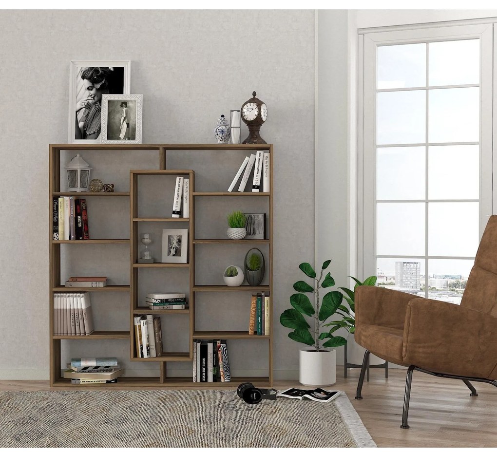 könyvespolc Ample - Walnut