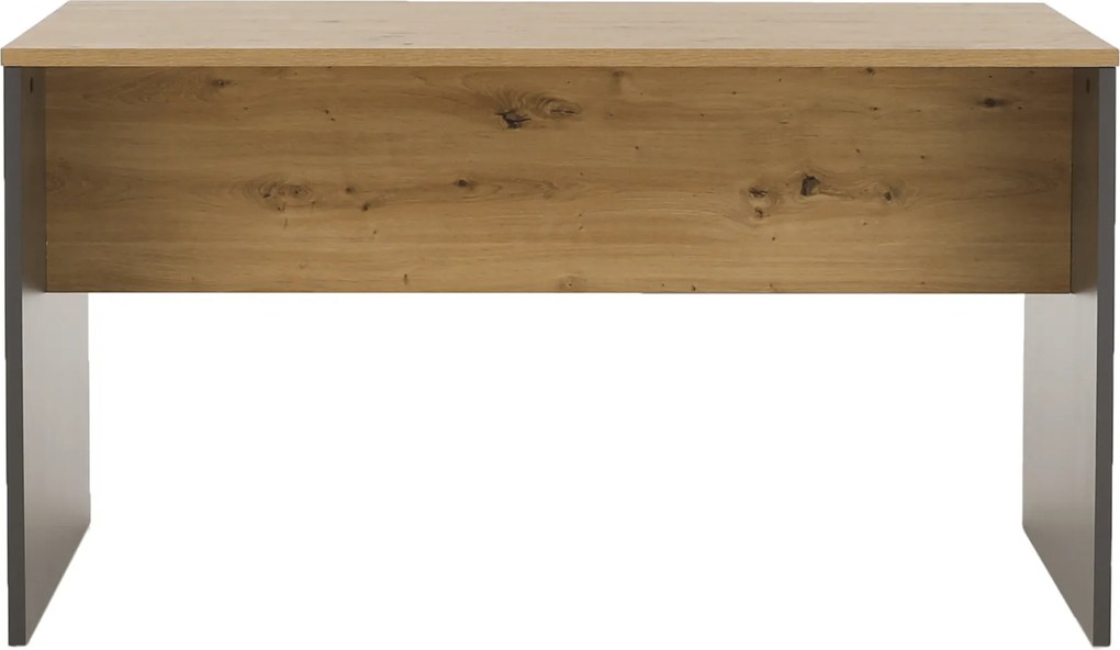 Íróasztal, grafit/tölgyfa artisan, RIOMA NEW TYP 11